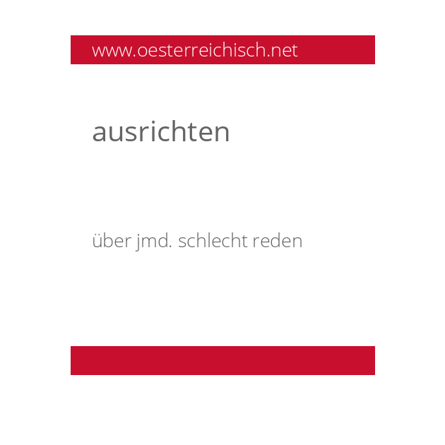 ausrichten