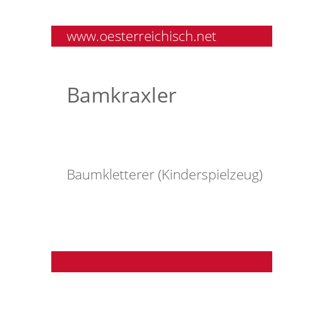 Bamkraxler