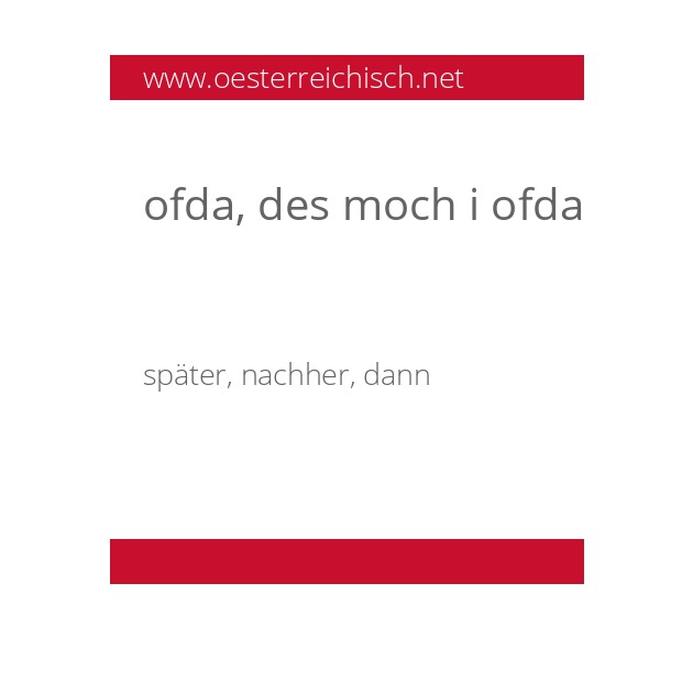 ofda, des moch i ofda