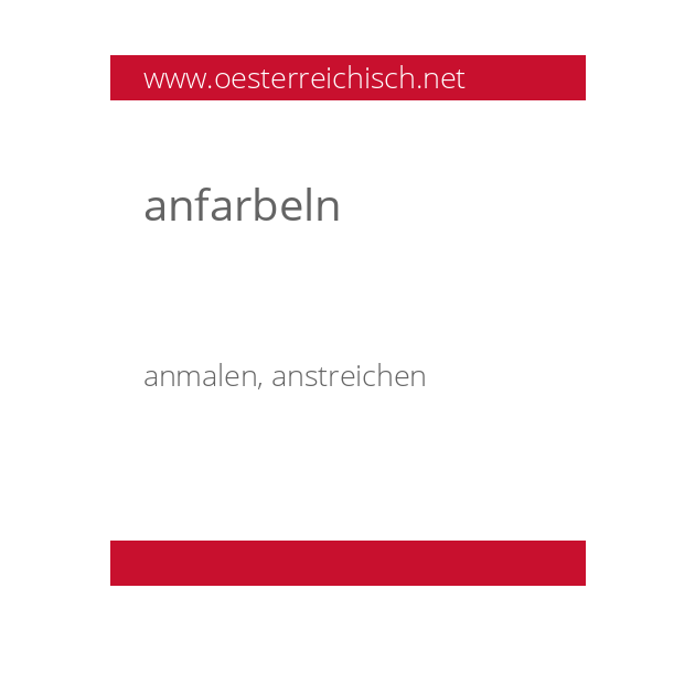 anfarbeln