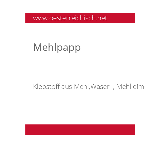 Mehlpapp