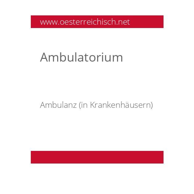 Ambulatorium