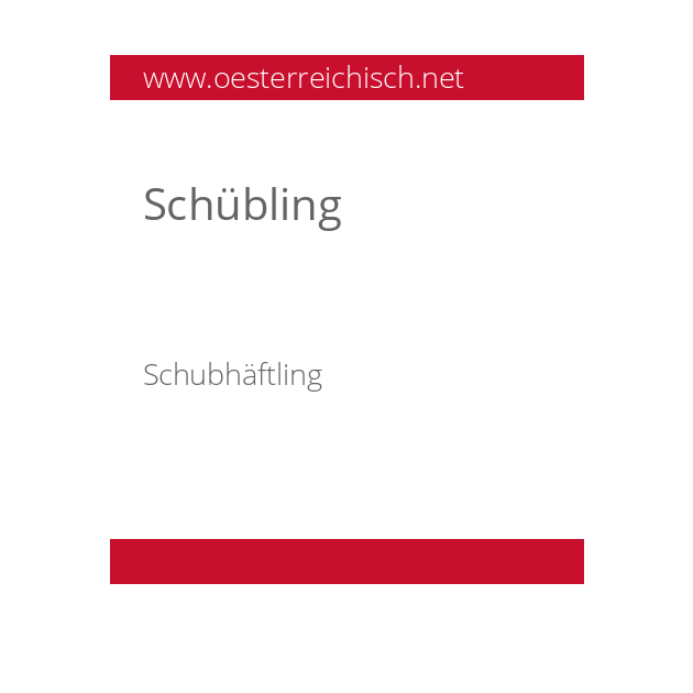 Schübling