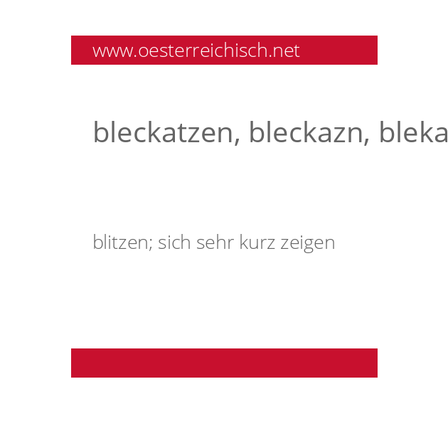 bleckatzen, bleckazn, blekazn