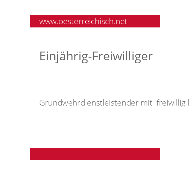 Einjährig-Freiwilliger