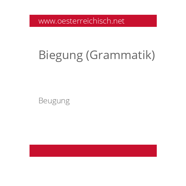 Biegung (Grammatik)