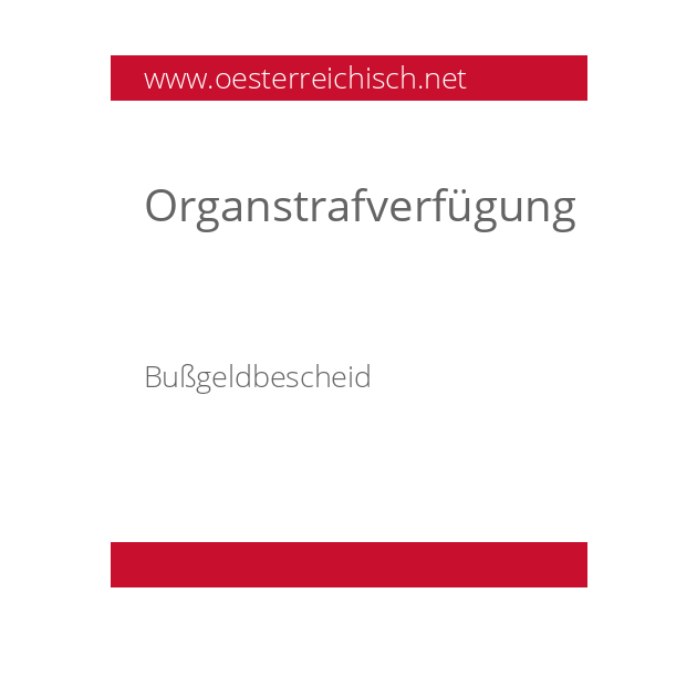 Organstrafverfügung