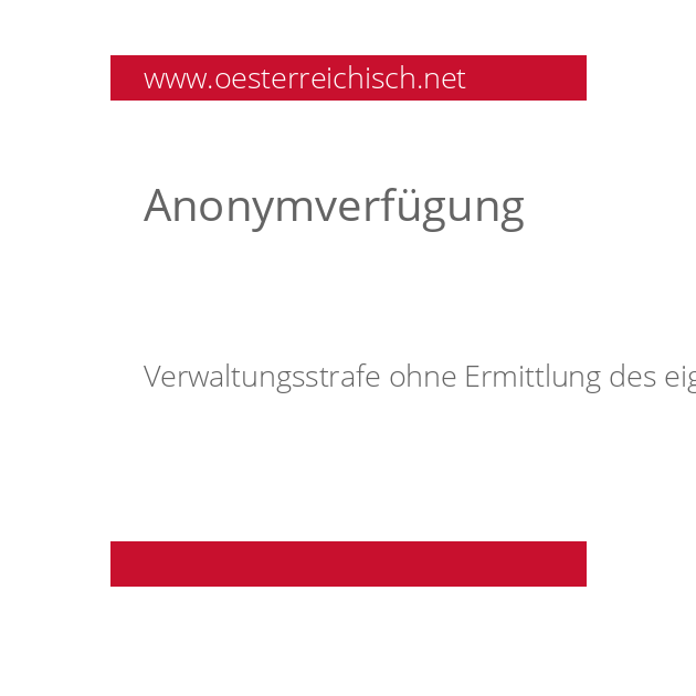 Anonymverfügung