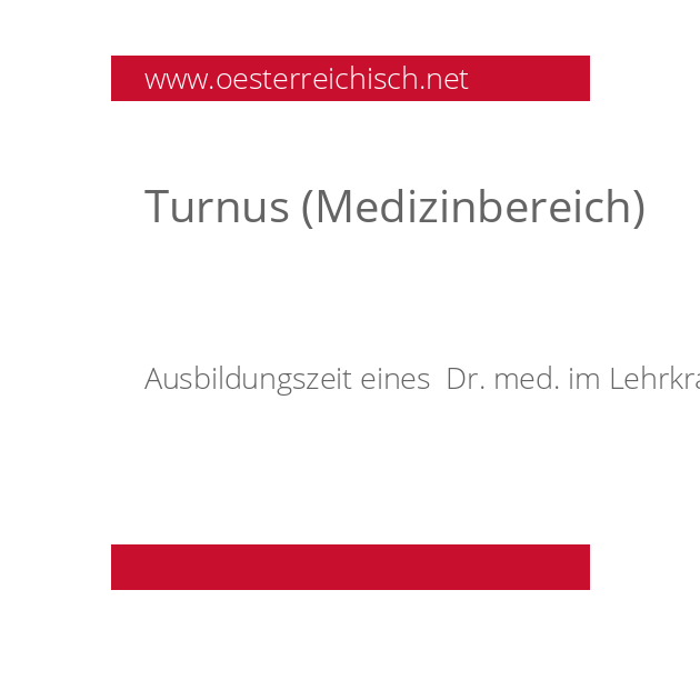 Turnus (Medizinbereich)