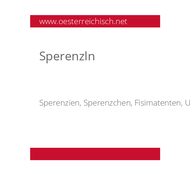 Sperenzln