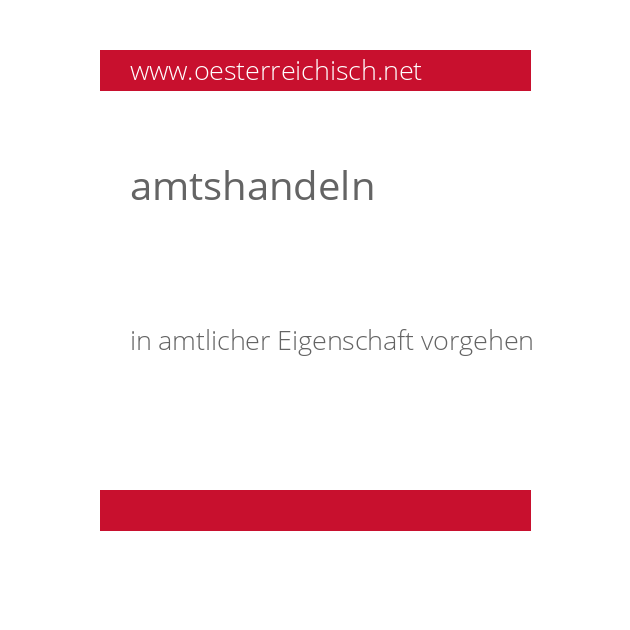 amtshandeln