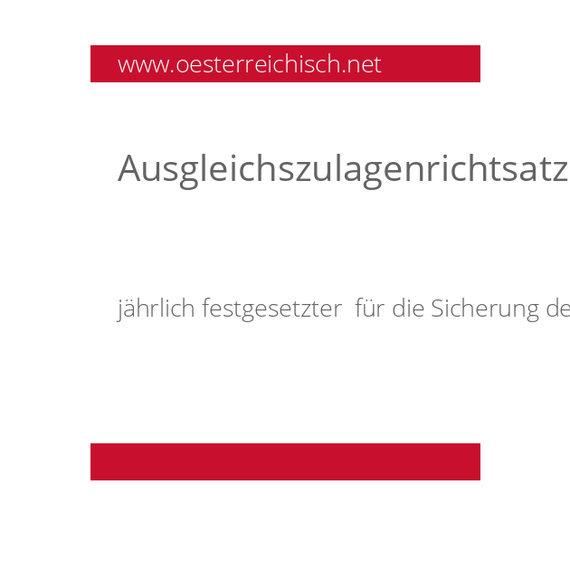 Ausgleichszulagenrichtsatz