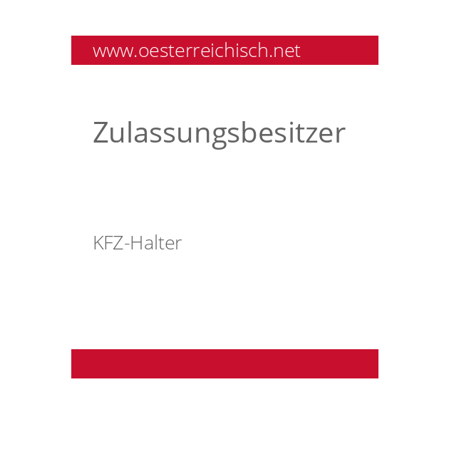 Zulassungsbesitzer