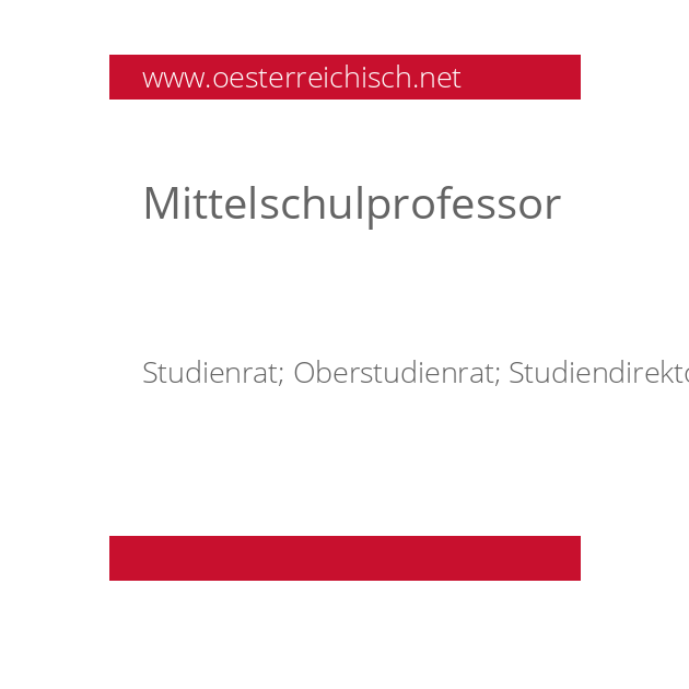 Mittelschulprofessor