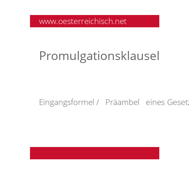 Promulgationsklausel