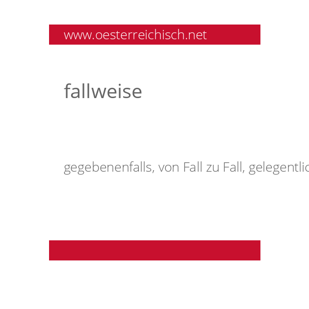 fallweise