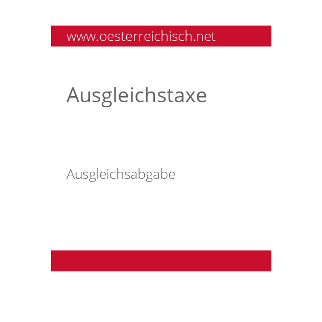 Ausgleichstaxe