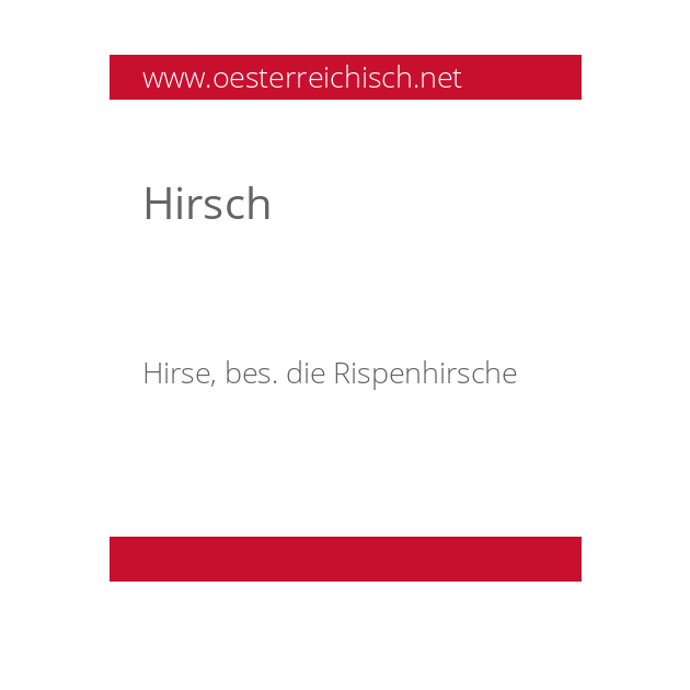 Hirsch