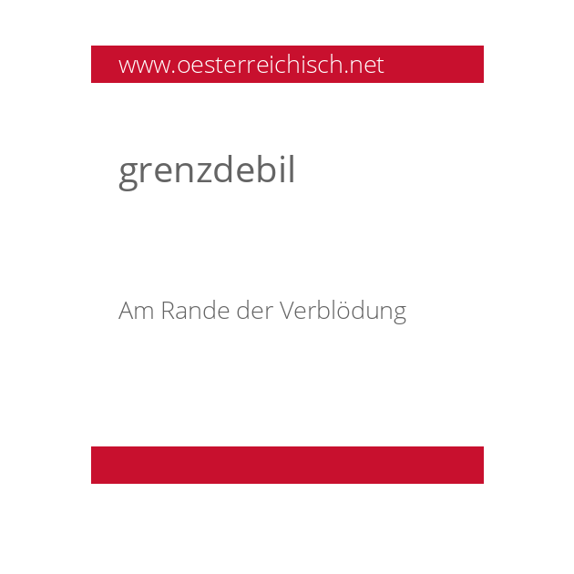 grenzdebil