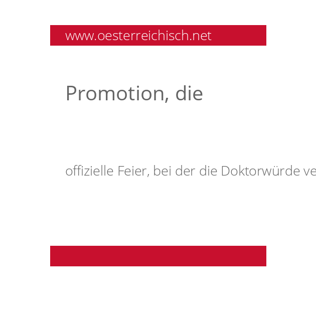 Promotion, die