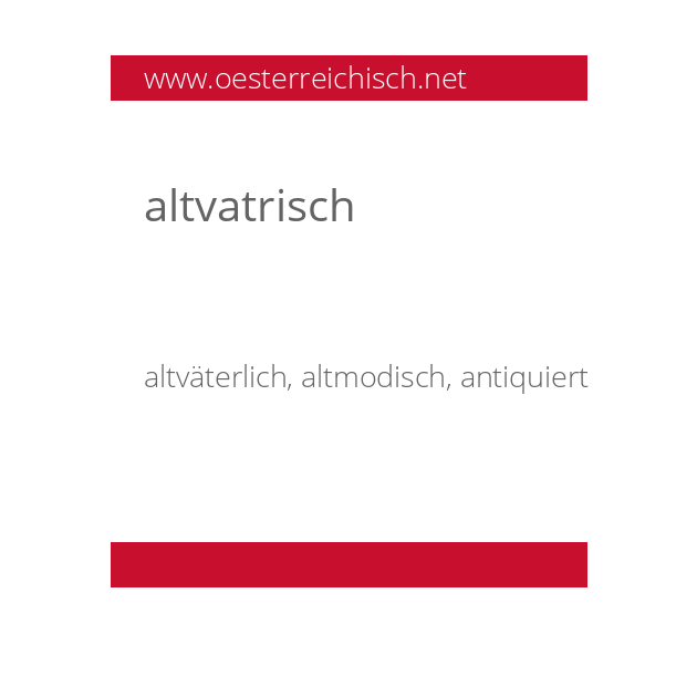 altvatrisch