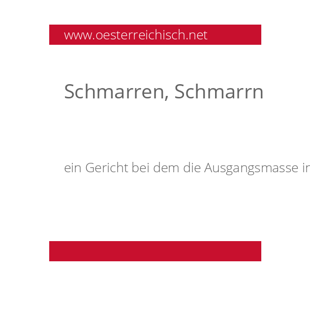 Schmarren, Schmarrn