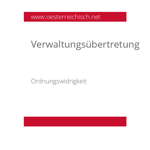 Verwaltungsübertretung