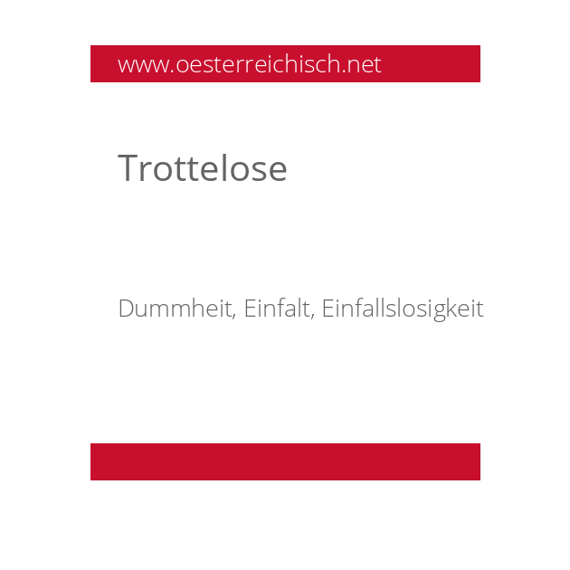 Trottelose