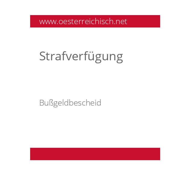 Strafverfügung