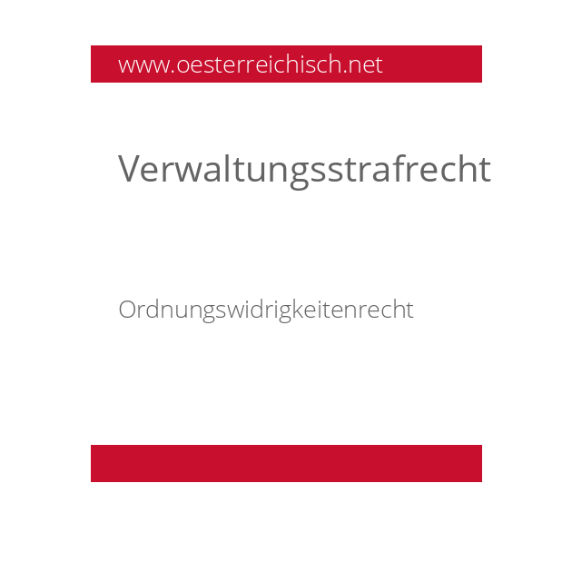 Verwaltungsstrafrecht