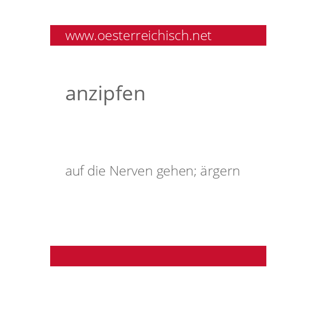 anzipfen