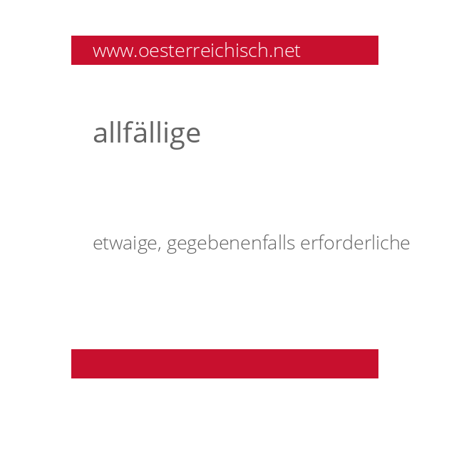 allfällige