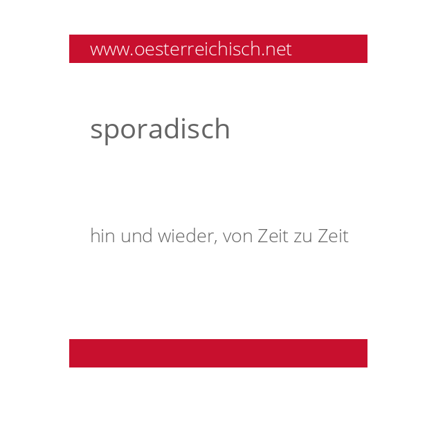 sporadisch