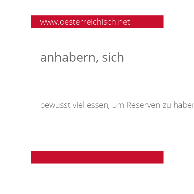 anhabern, sich